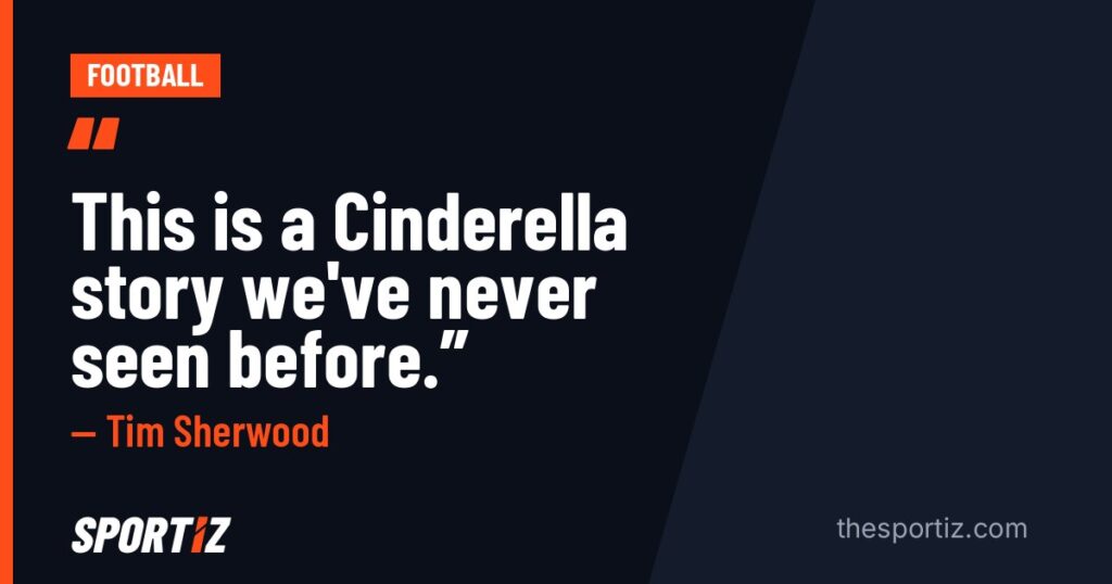 Tim Sherwood: “This is a Cinderella story we've never seen before.”