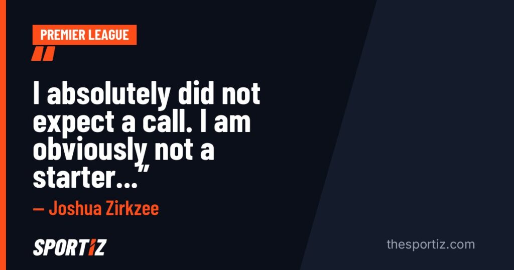 Joshua Zirkzee: “I absolutely did not expect a call. I am obviously not a starter...”