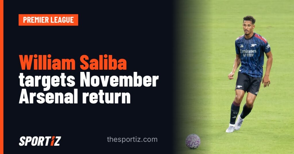 William Saliba targets November Arsenal return